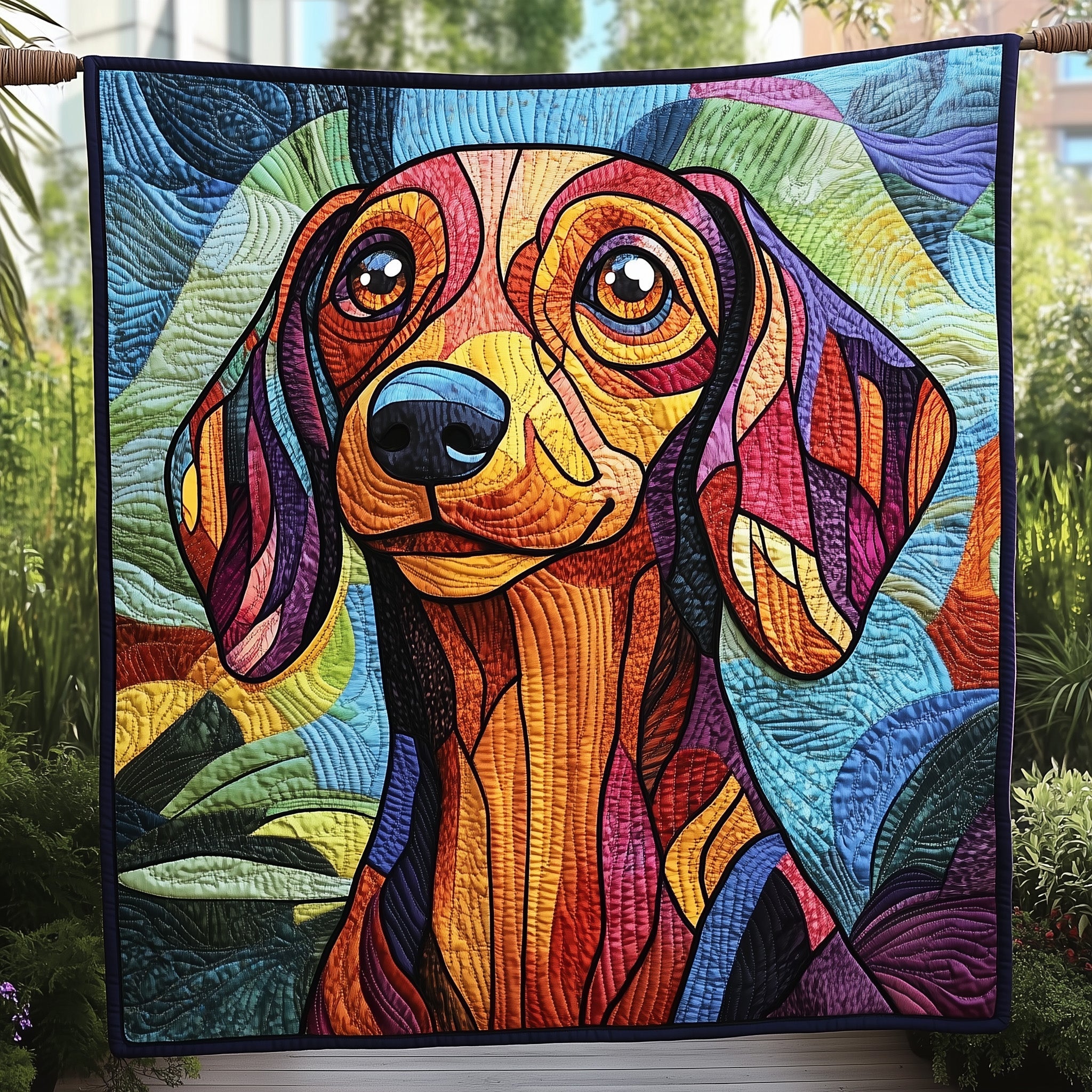 Dachshund Quilted Blanket Nice Throw BlanketPresents For New Dog Owners