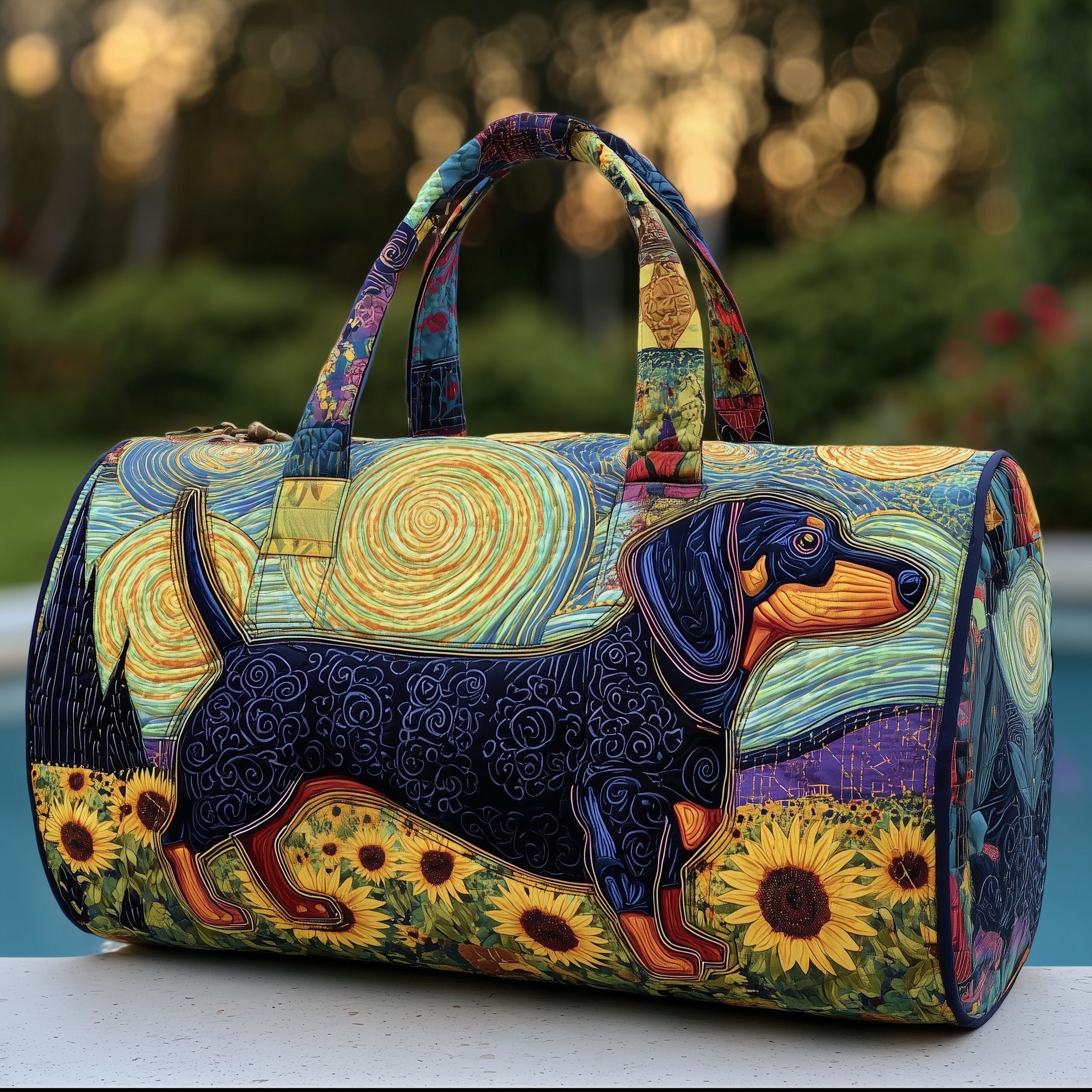Dachshund Quilted Duffle Bag Fall Gift Choice