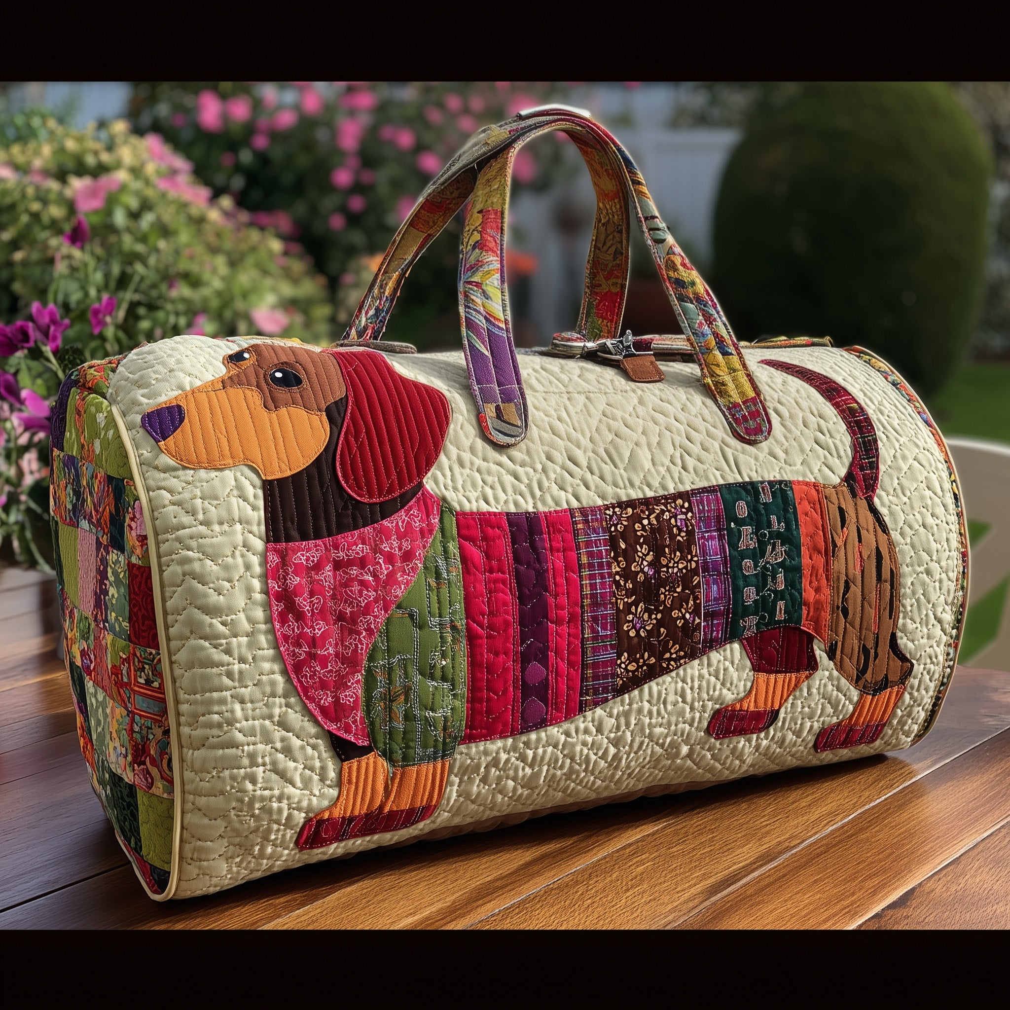 Dachshund Quilted Duffle Bag Gift For Family