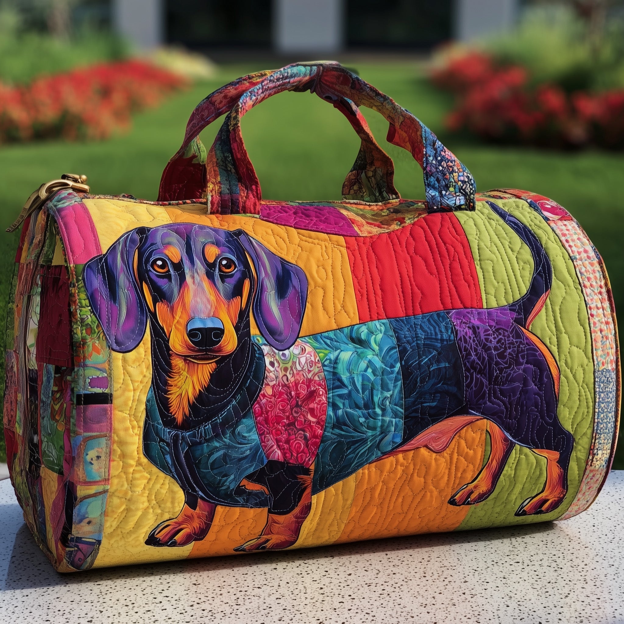 Dachshund Quilted Duffle Bag Gift For Him