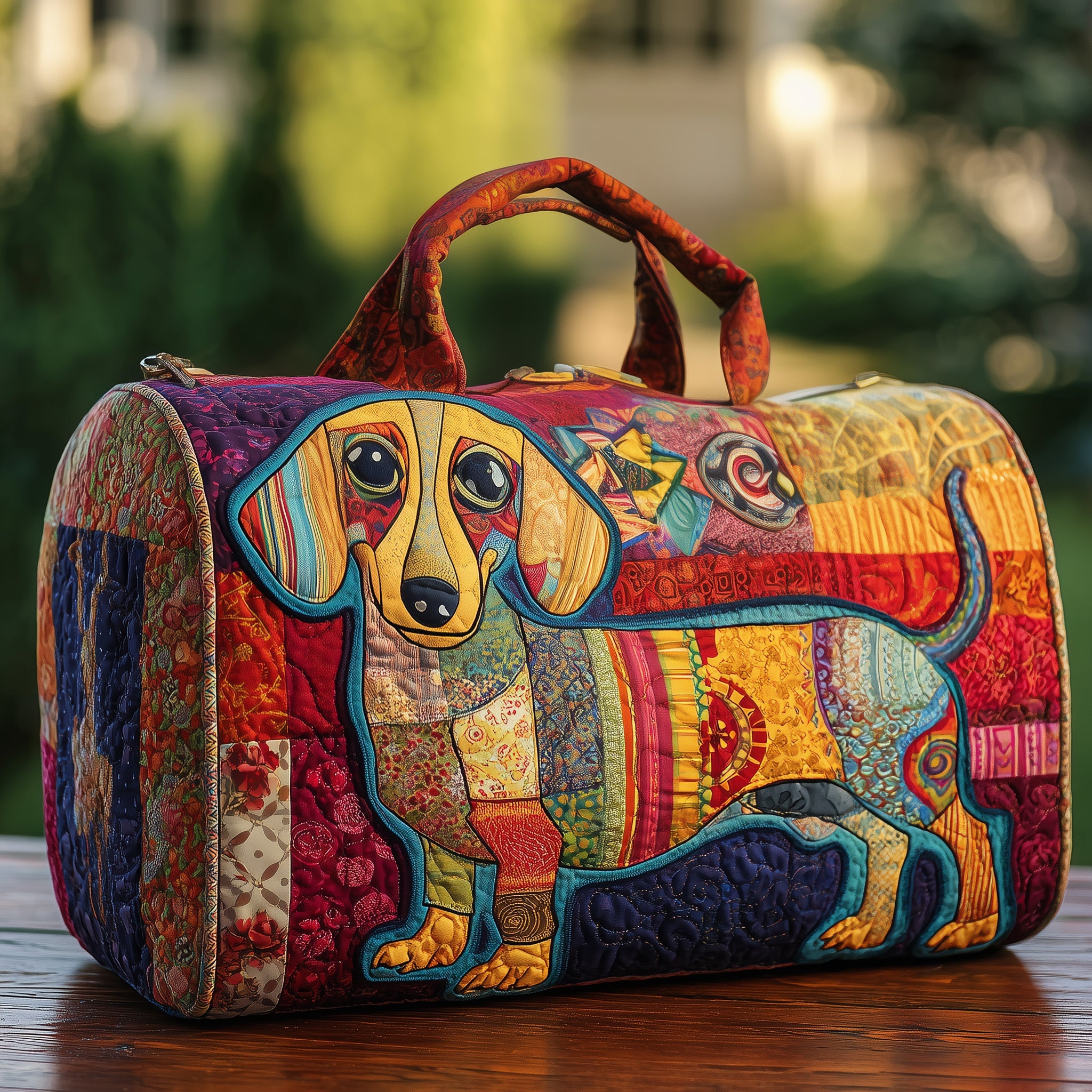 Dachshund Quilted Duffle Bag Gift For Kids