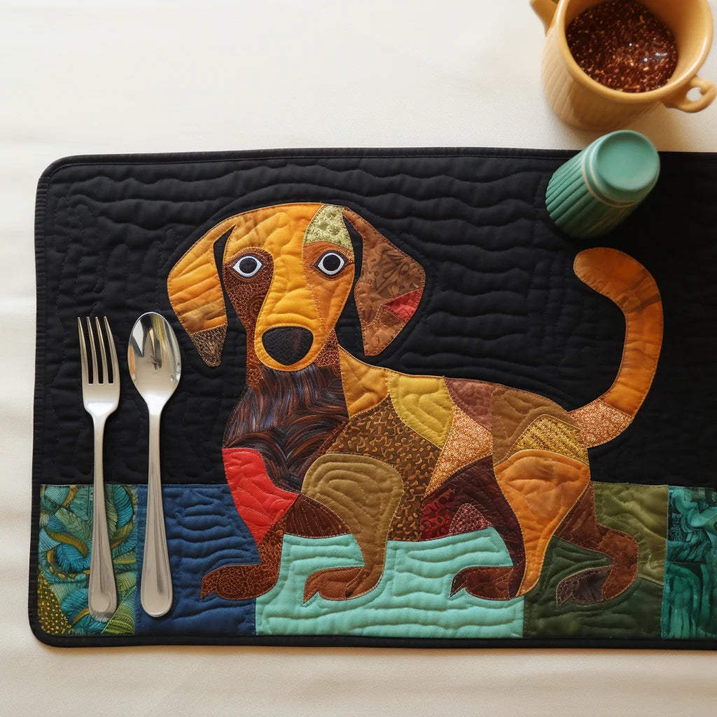 Dachshund Quilted Placemat Holiday Placemats Great Gifts For Dog Lovers
