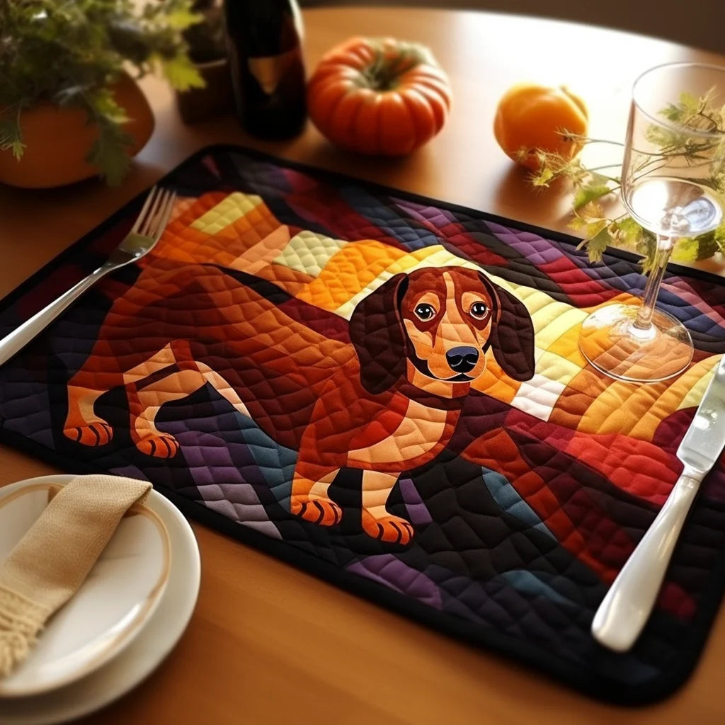 Dachshund Quilted Placemat Modern Placemats Great Gifts For Mom