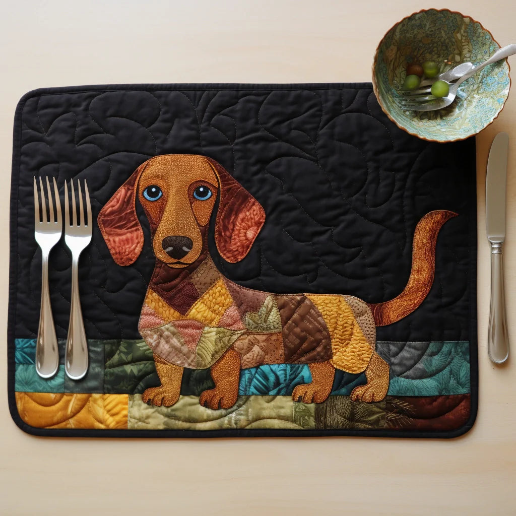 Dachshund Quilted Placemat Placemats For Round Table Cool Gifts For Dad