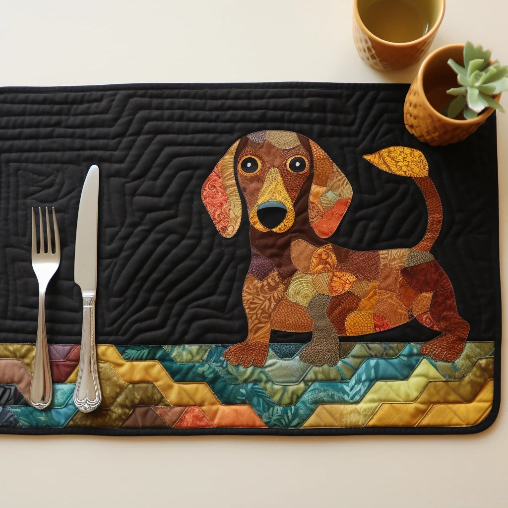 Dachshund Quilted Placemat Placemats For Round Table Retirement Gift Ideas For Men