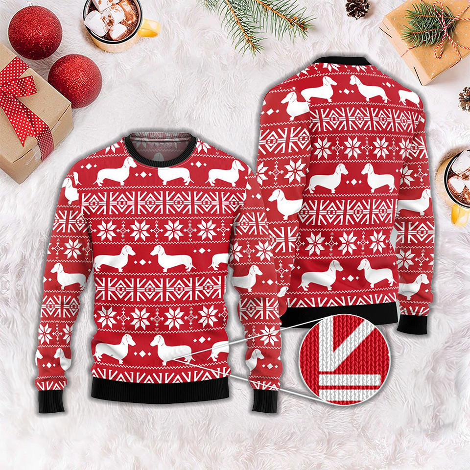 Dachshund Red Ugly Christmas Sweater Christmas Gift For Dachshund Lovers