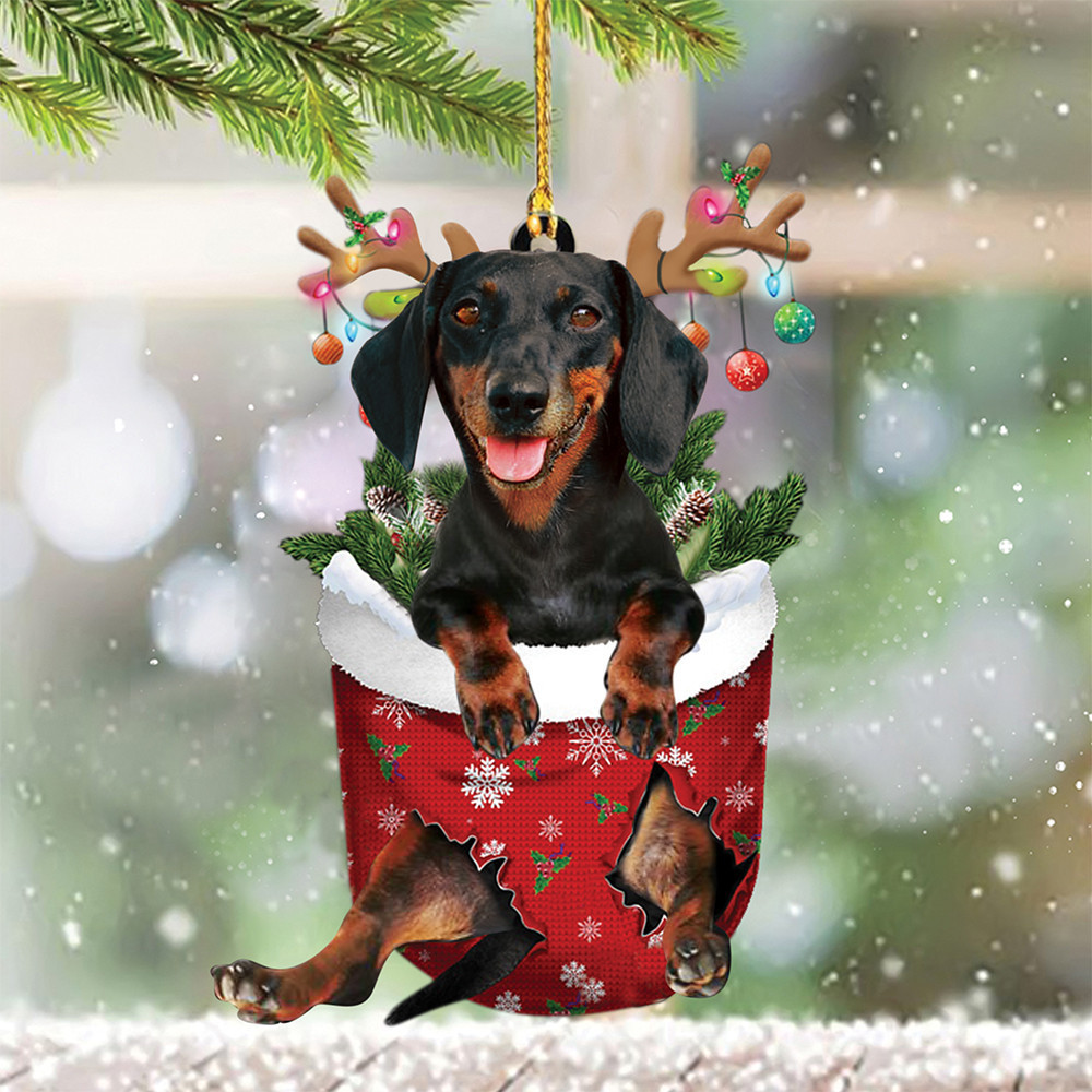 Dachshund Reindeer Ornament Fun Humor Christmas Hanging Decoration Gifts For Dachshund Lovers