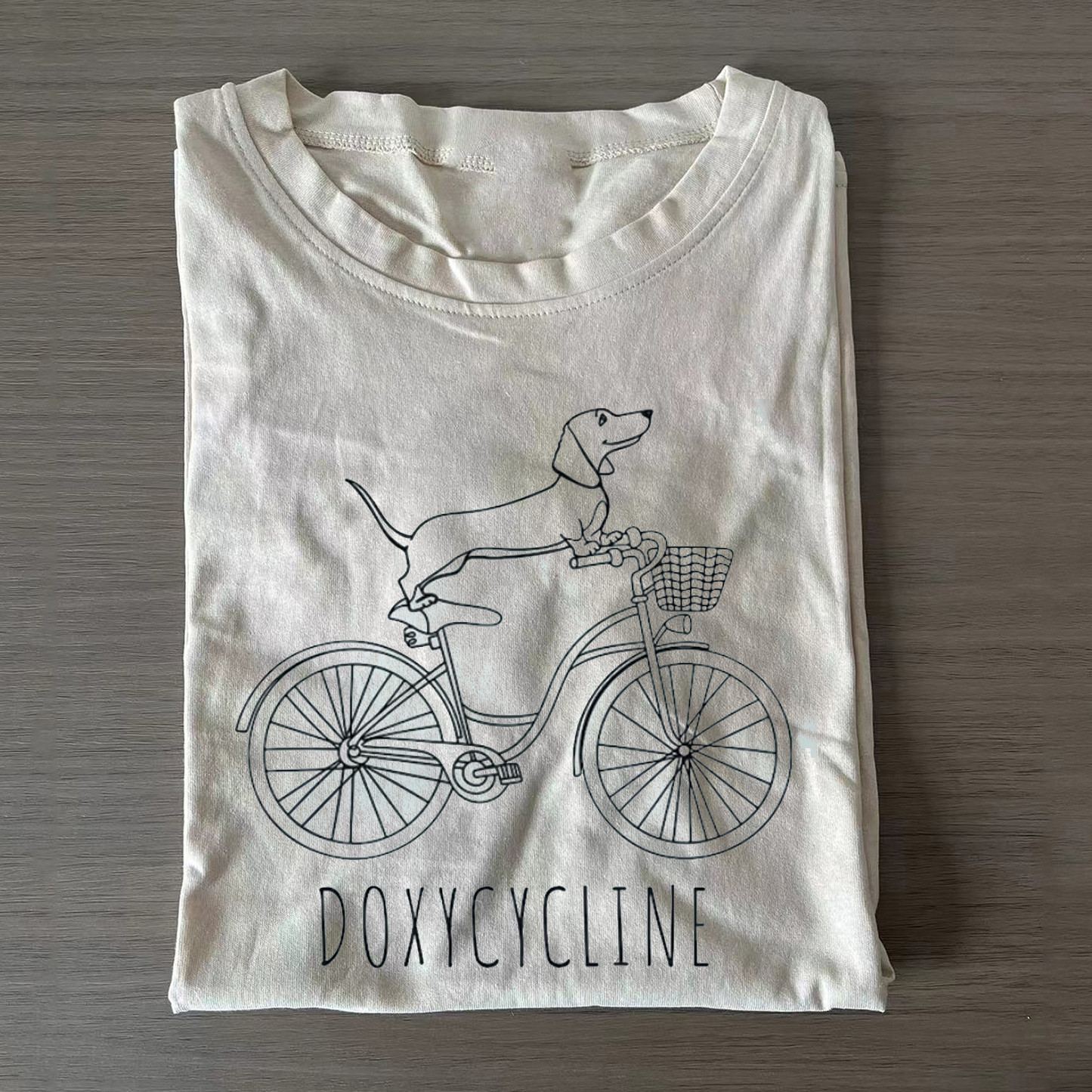 Dachshund Riding Bike T-Shirt Doxycycline Cycling Clothing Gifts For Men