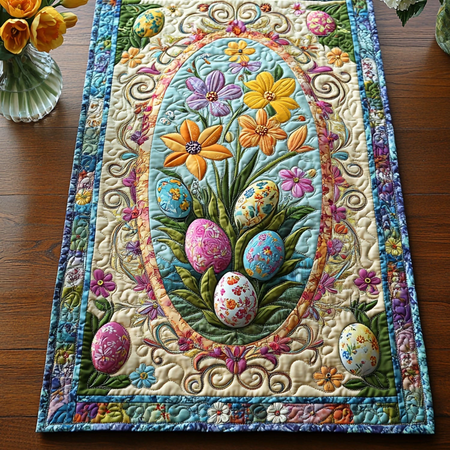 Daffodil Dreams Quilted Table Runner Easter Table Ideas Good Family Gifts