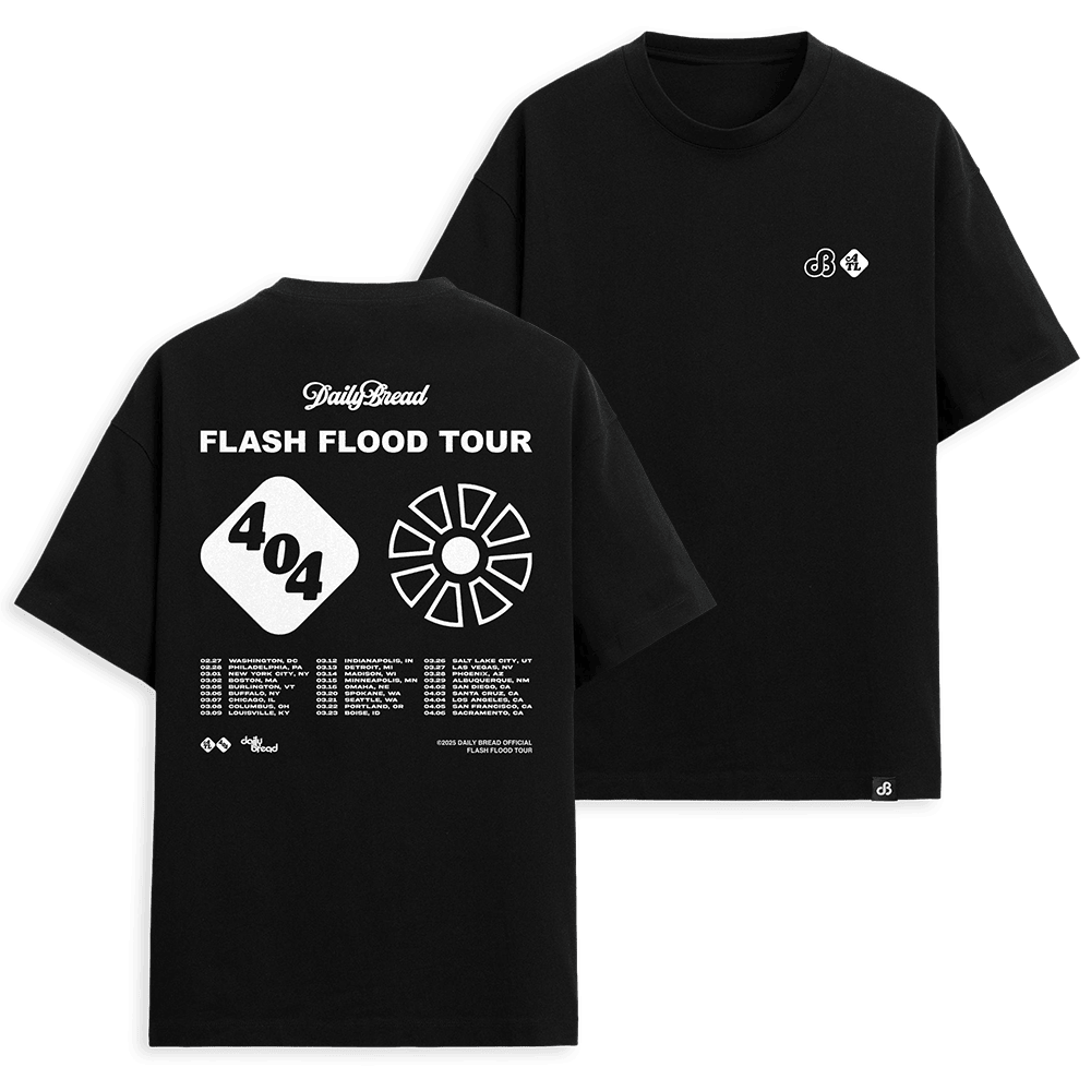 Daily Bread Merch Daily Bread Flash Flood Tour 404 T-Shirt Father's Day Gifts For Music Fans