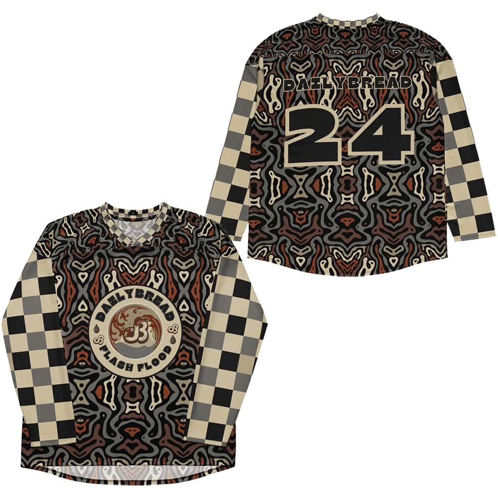 Daily Bread Merch Daily Bread Flash Flood Tour EDM Hockey Jersey Father's Day Gifts For Husband Daily Bread Merch Daily Bread Flash Flood Tour EDM Hockey Jersey Father's Day Gifts For Husband