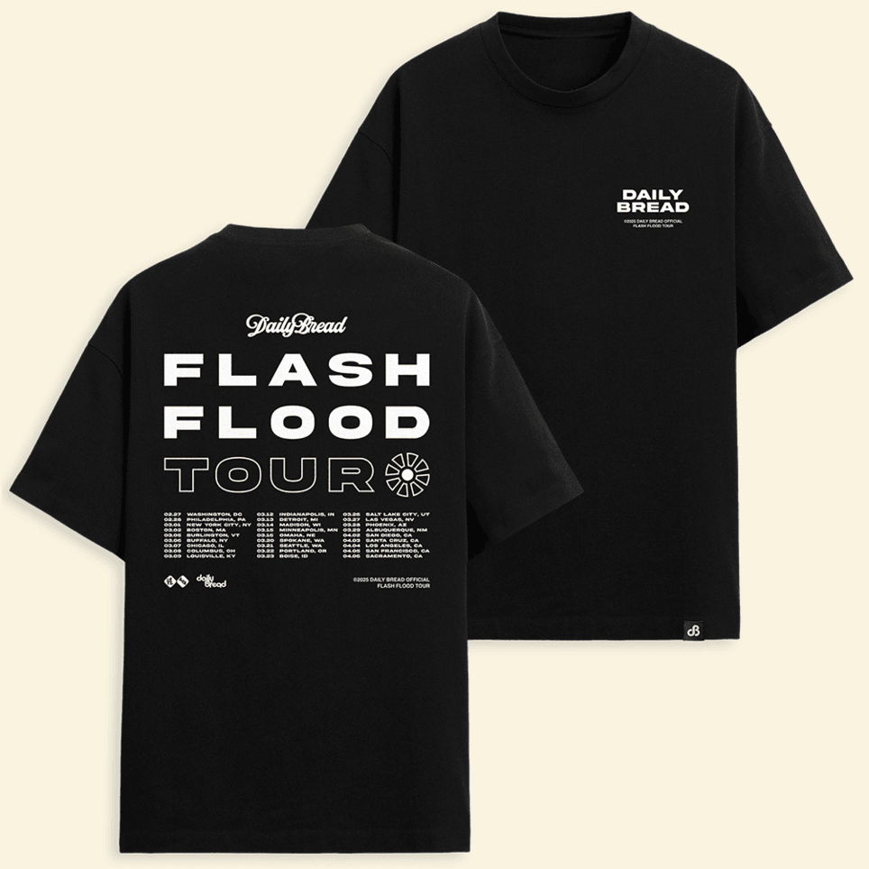 Daily Bread Merch Daily Bread Flash Flood Tour T-Shirt Gifts For Music Fans Gifts For Besties