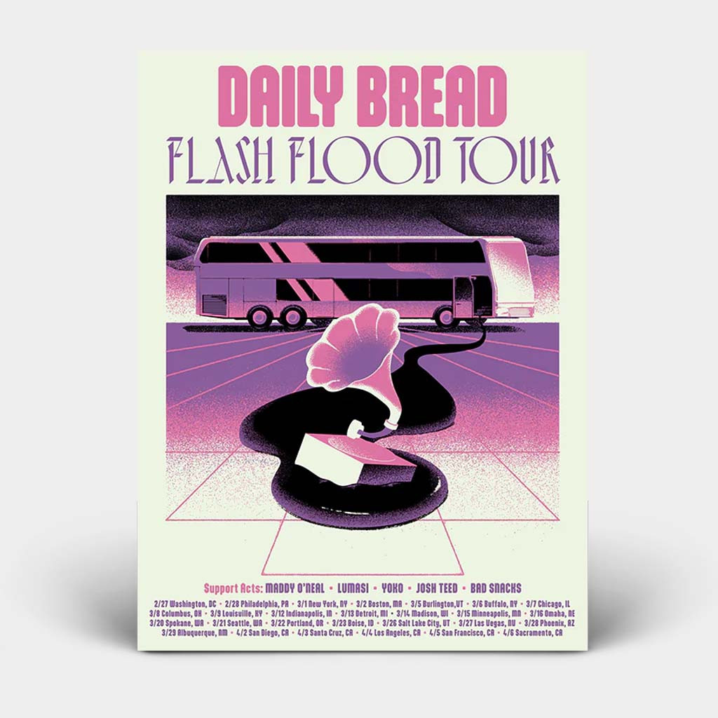 Daily Bread Merch Flash Flood Tour Gramophone Poster Daily Bread Wall Art For Living Room-1