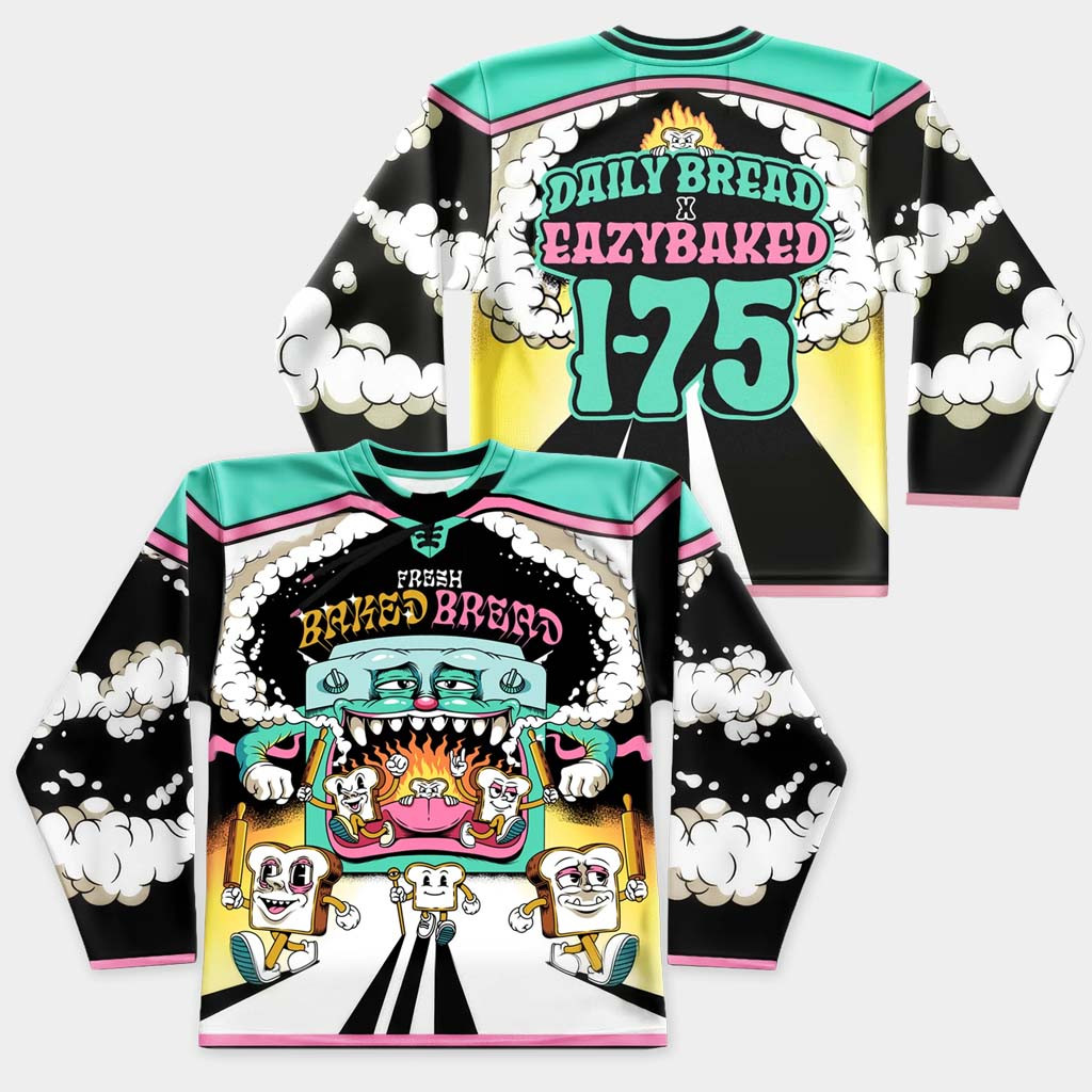 Daily Bread Merch Fresh Baked Bread Hockey Jersey Daily Bread x EAZYBAKED Jersey Friends Gifts