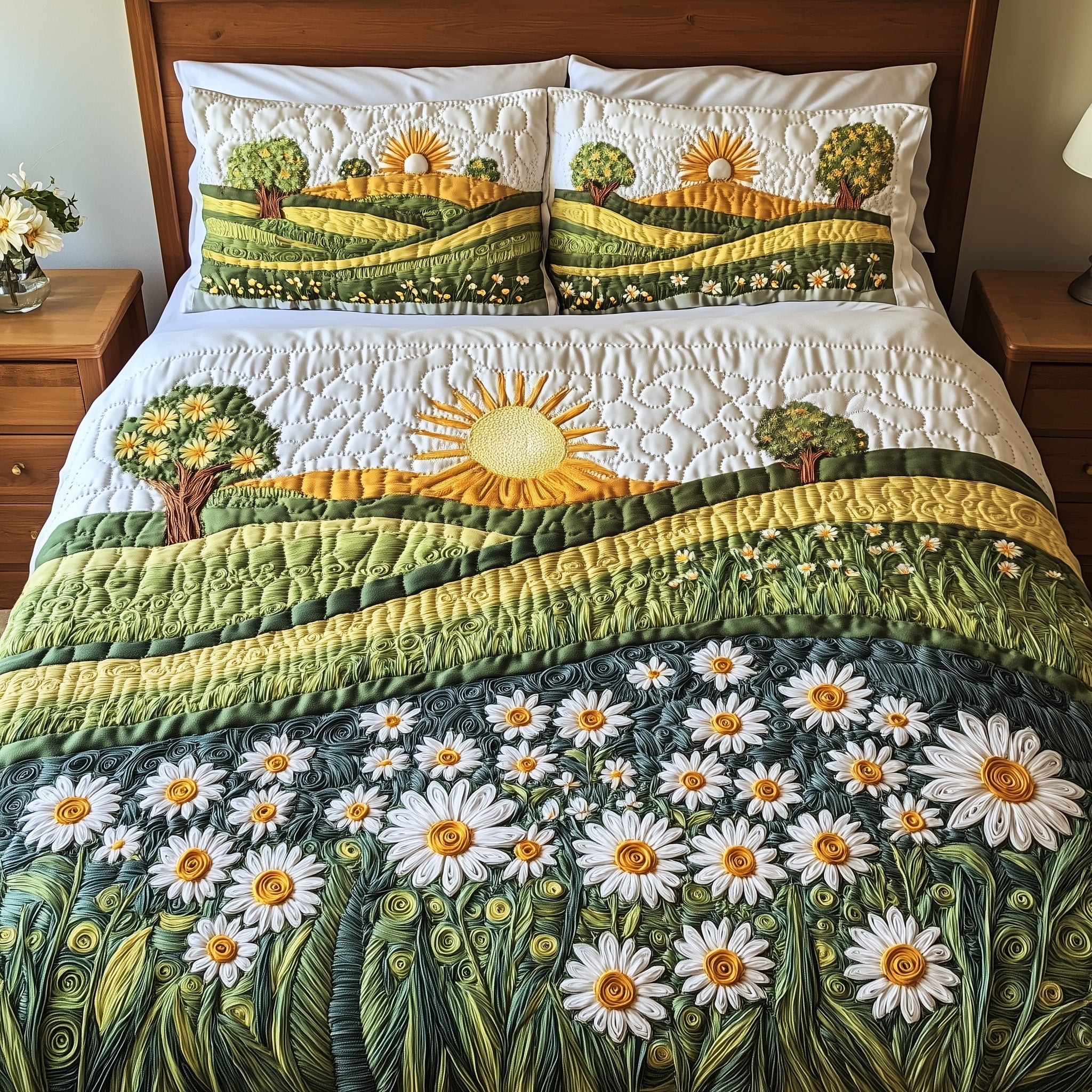 Daisy Dreams Quilted Bedding Set Duvet Cover Bed Sheet Christmas Gift Ideas For Entire Family