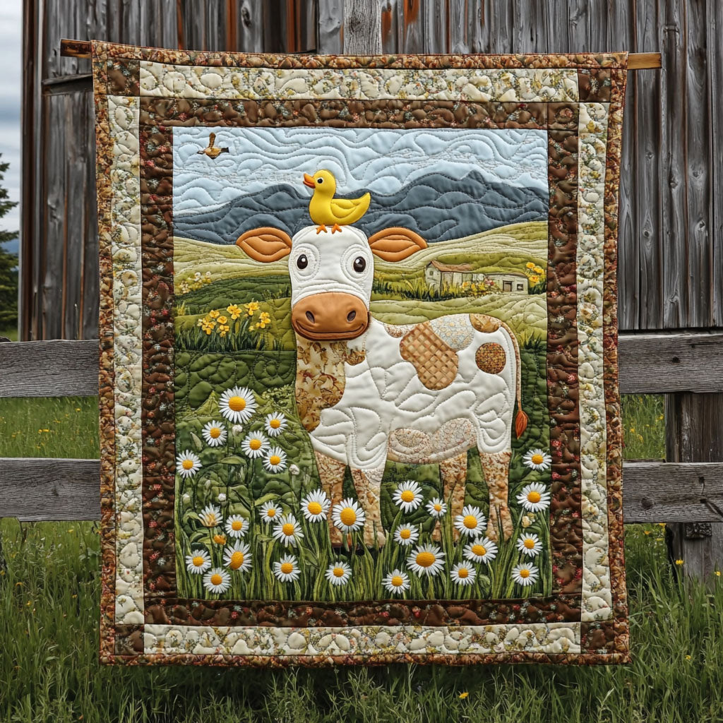 Daisy Meadow Quilted Blanket Cute Bedroom Ideas Gifts For A Cow Lover