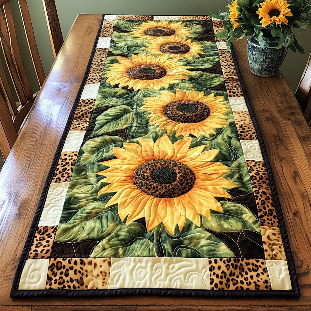 Daisy Mirage Quilted Table Runner Dining Table Decor Ideas Sunflower Presents