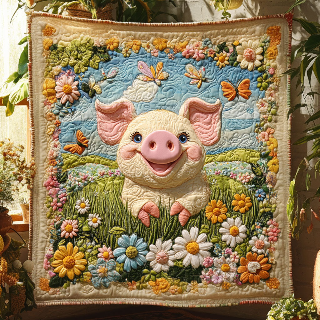 Daisy Pig Quilt Blanket King Size Blanket Christmas Presents 2025