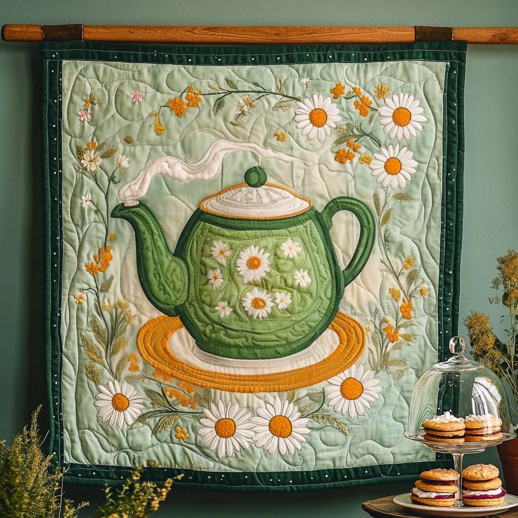 Daisy Tea Time Quilted Blanket Best Christmas Gifts For Women