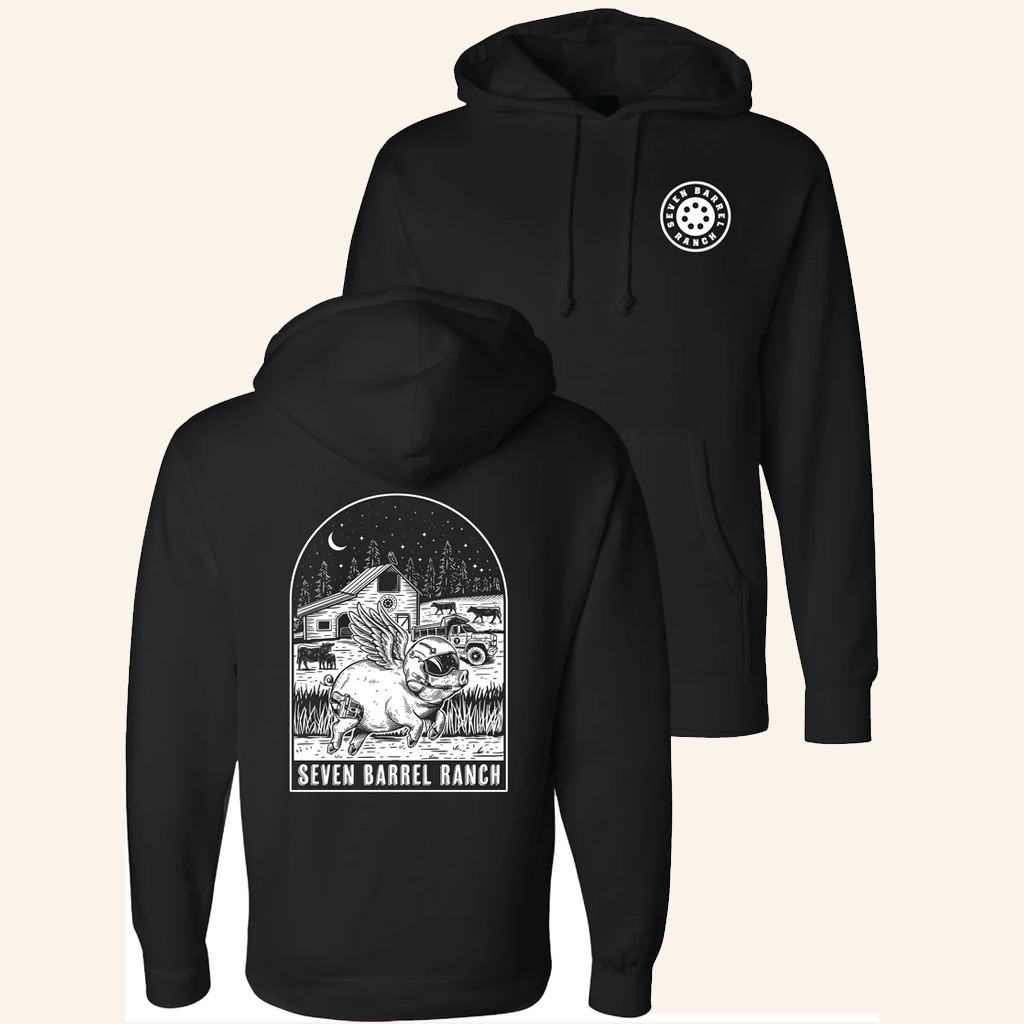 Dale Stark Merch World Famous Flying Cowpig Hoodie Gift Ideas For Husband