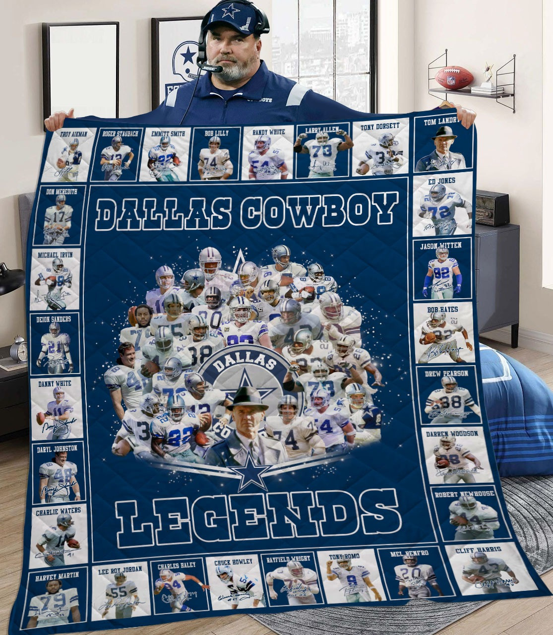 Dallas Cowboys Football Legends Blanket Presents For Football Fans
