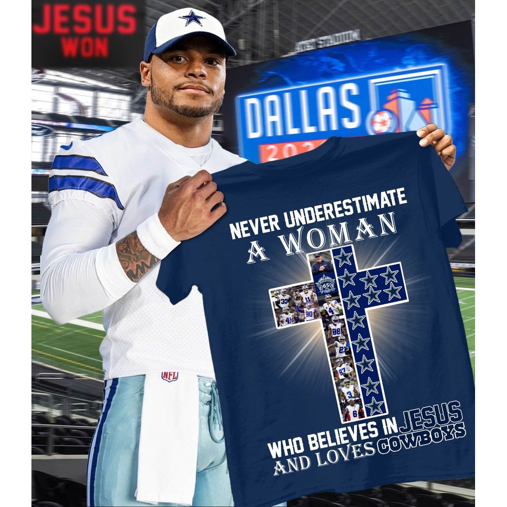 Dallas Cowboys Football Merch Never Underestimate A Women T-Shirt Best Gift For Football Lover
