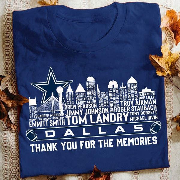 Dallas Cowboys Players Legends T-Shirt Thank You For The Memory Gifts For Fans