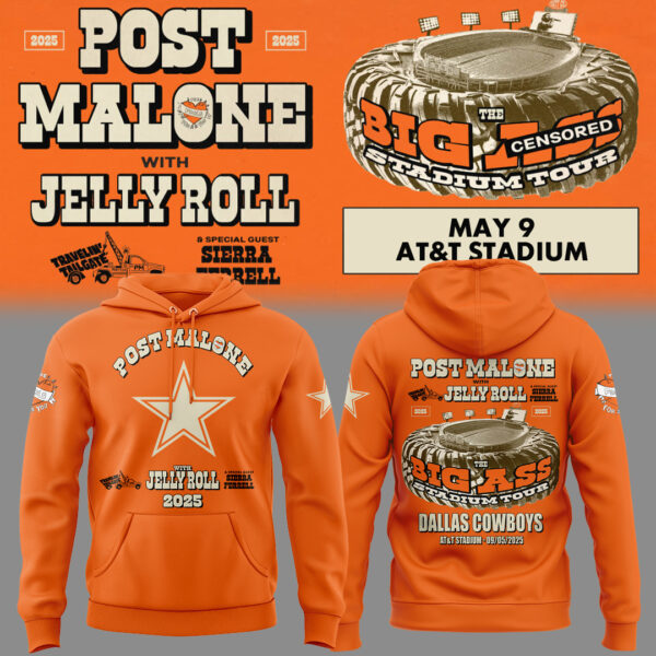 Dallas Cowboys Post Malone With Jelly Roll Hoodie Gifts For Softball Players