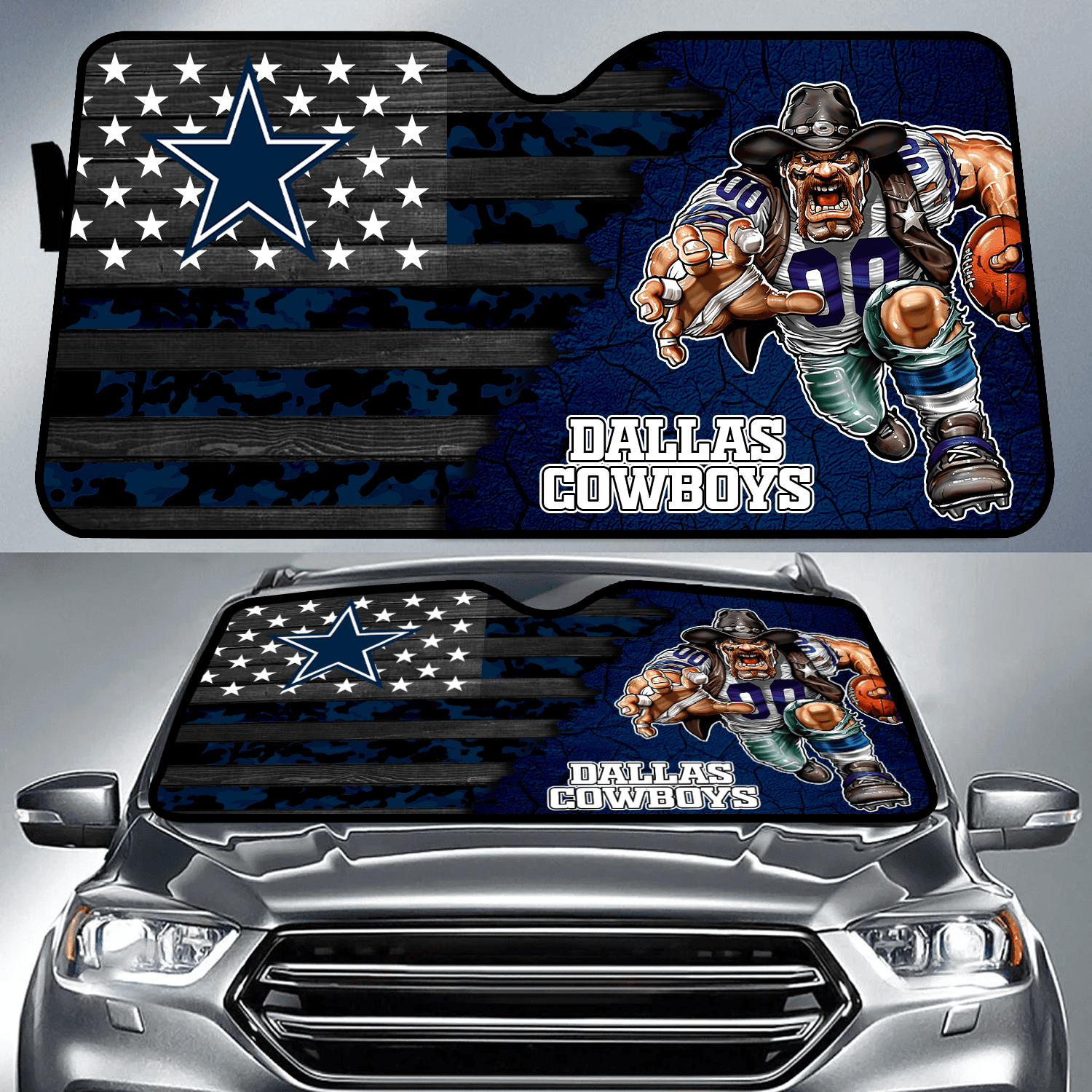 Dallas Cowboys X NFL Auto Sun Shade Gift Ideas For Football Lovers