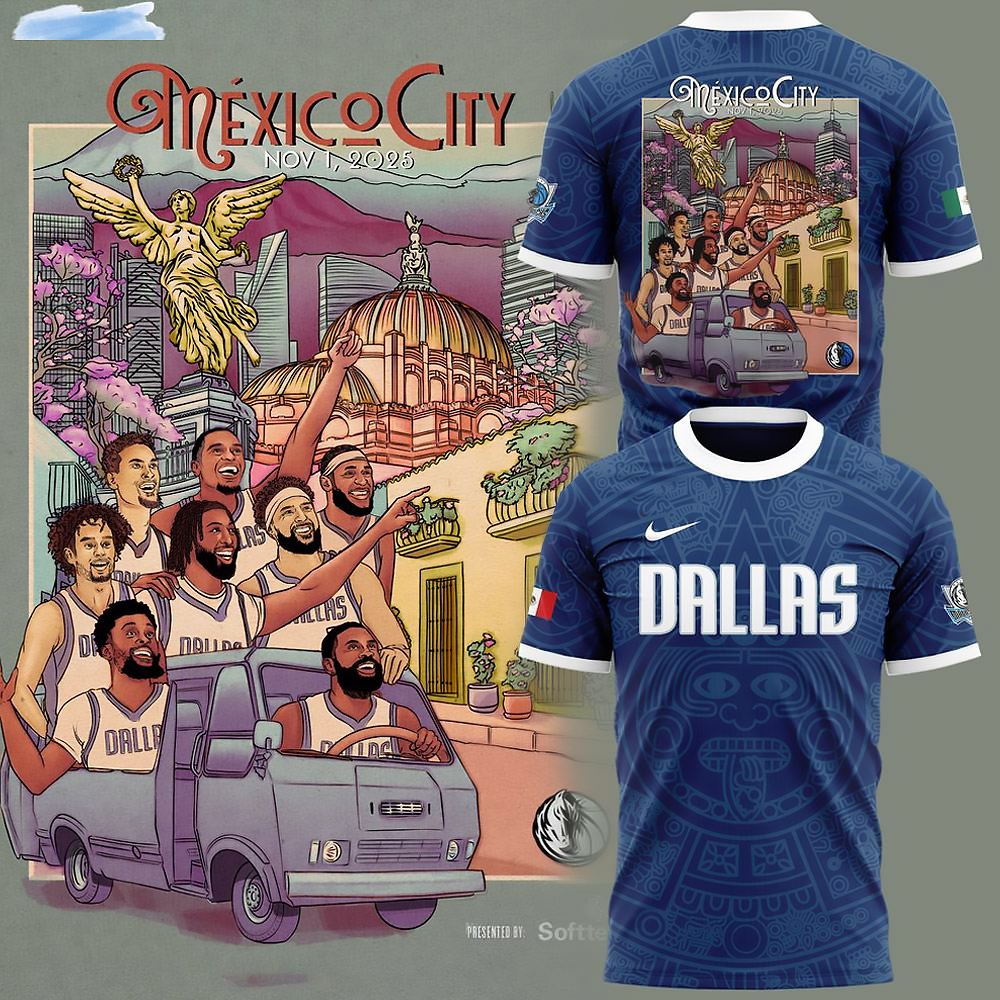 Dallas Mavericks Mexico City Game 2025 Limited Edition T-Shirt Best Gift For Basketball Fans
