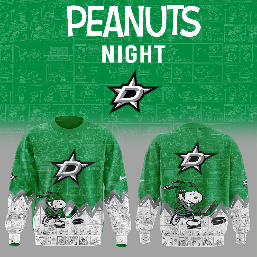 Dallas Stars 75th Anniversary Of Peanuts Sweatshirt Gifts For Mum From Daughter