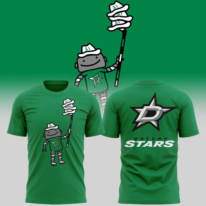 Dallas Stars Merch Shirt Green Dallas Stars Robo Hatty 21 T-Shirt Gifts For Hockey Fans