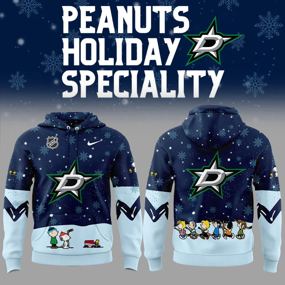 Dallas Stars Peanuts Hockey Shirt Snoopy Night Hockey Hoodie Gifts For Your Boyfriend