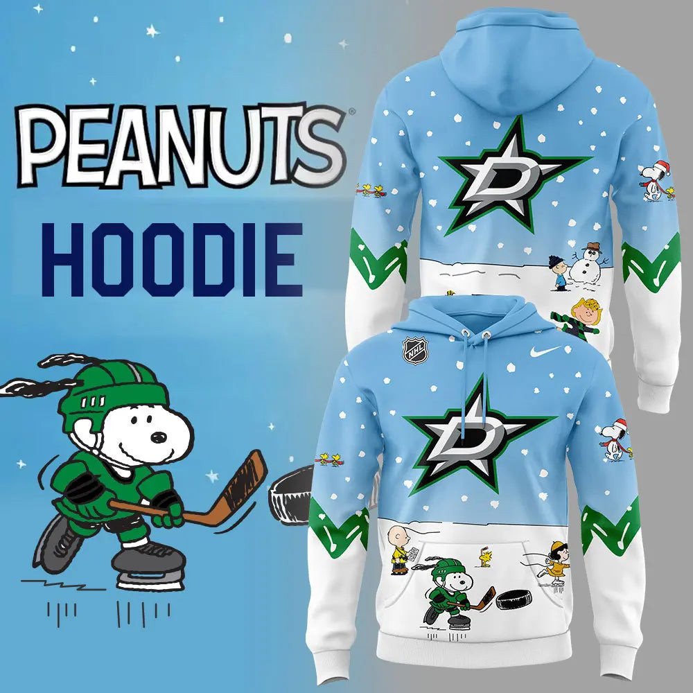 Dallas Stars Peanuts Hookey Shirt Snoopy Night Hockey Hoodie Present Ideas For Mom