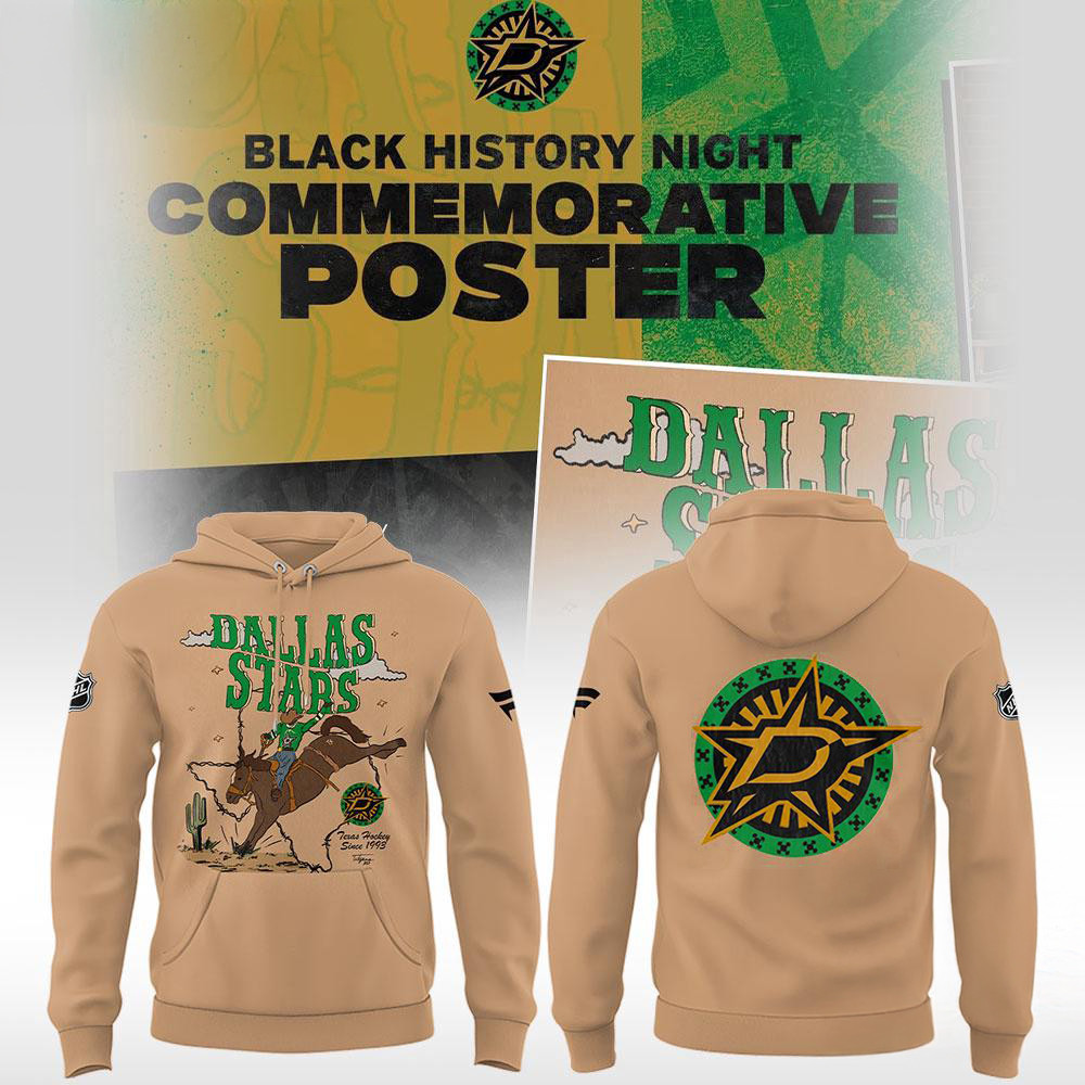 Dallas Stars x Black History Night 2025 NHL New Hoodie Presents For Hockey Fans