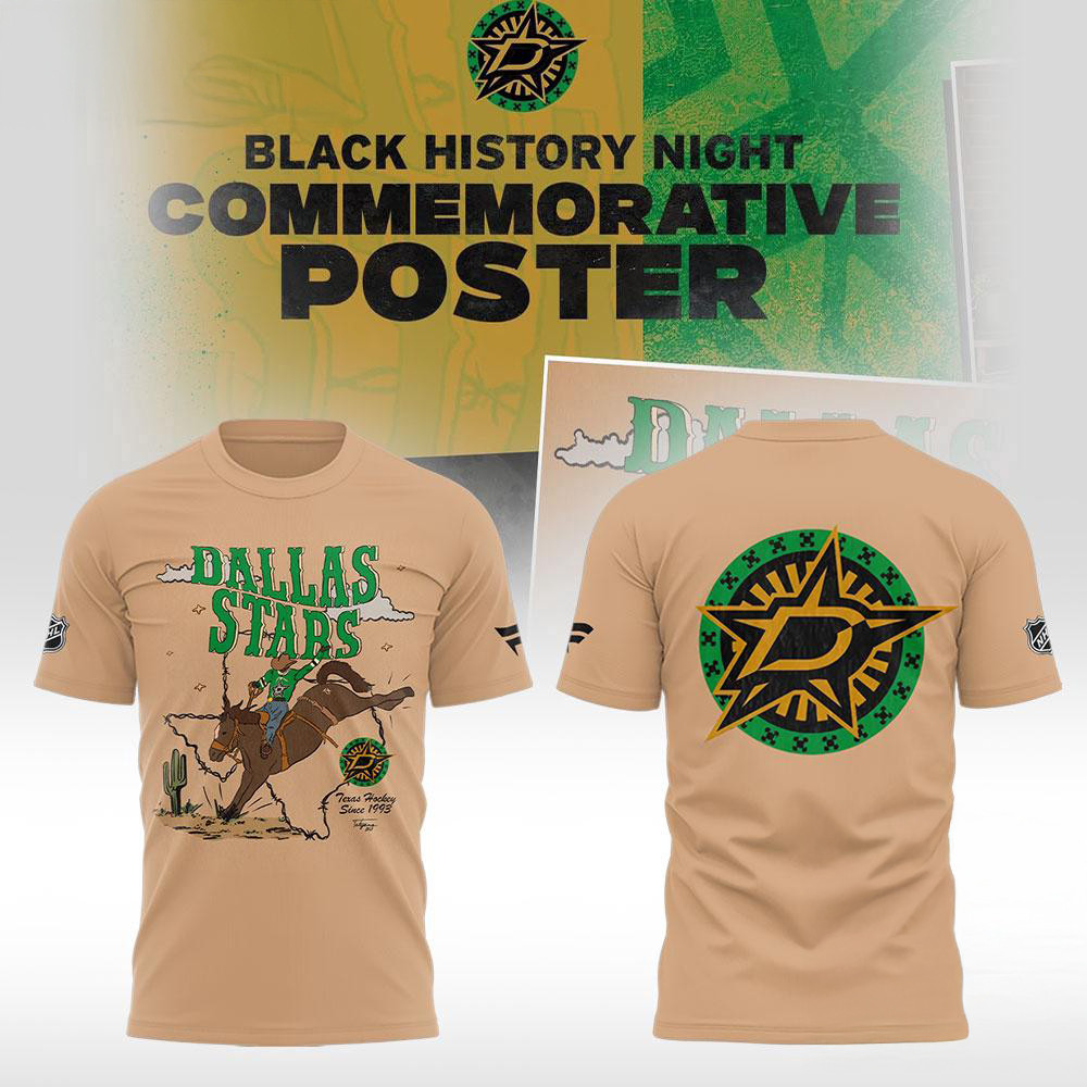 Dallas Stars x Black History Night 2025 NHL New Shirt Presents For Hockey Fans