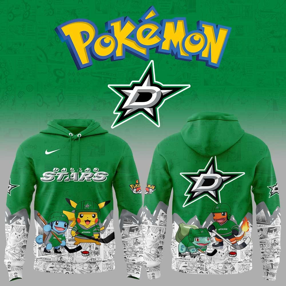 Dallas Stars x Pokemon Hoodie Cute Pokemon Lovers Gifts For Dallas Cowboy Fans For Him Her