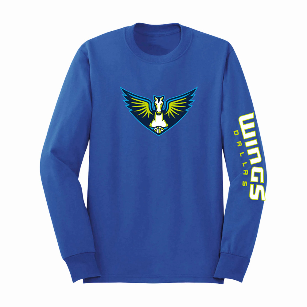 Dallas Wings Basketball Logo Long Sleeve Shirt 2026 WNBA Season Opener Merch Game Day Clothing