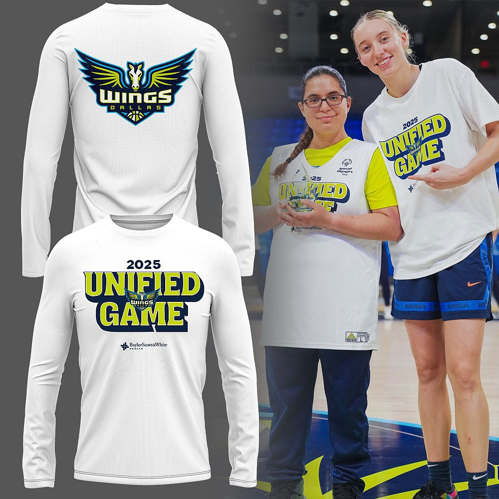 Dallas Wings Unified Game White Long Sleeve Shirt Best Gift For Basketball Fans