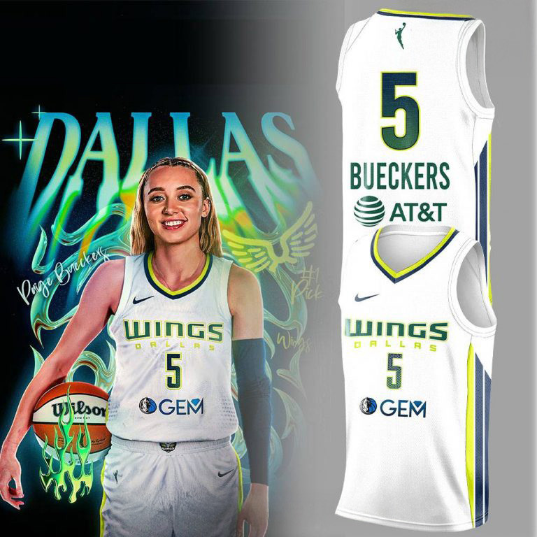 Dallas Wings x Paige Bueckers 2025 White Basketball Jersey Gifts For Her
