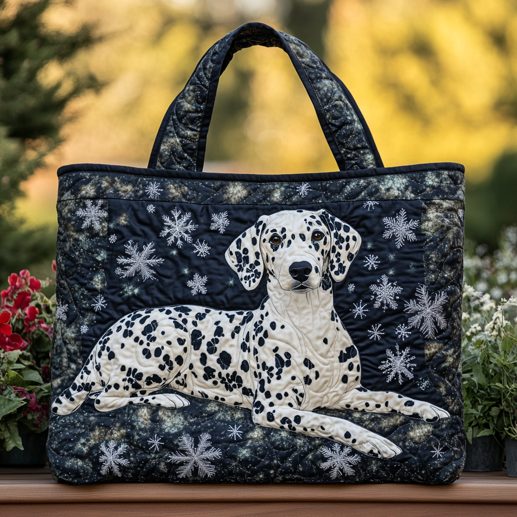 Dalmatian Charm Quilted Tote Bag Best Christmas Present For Dog