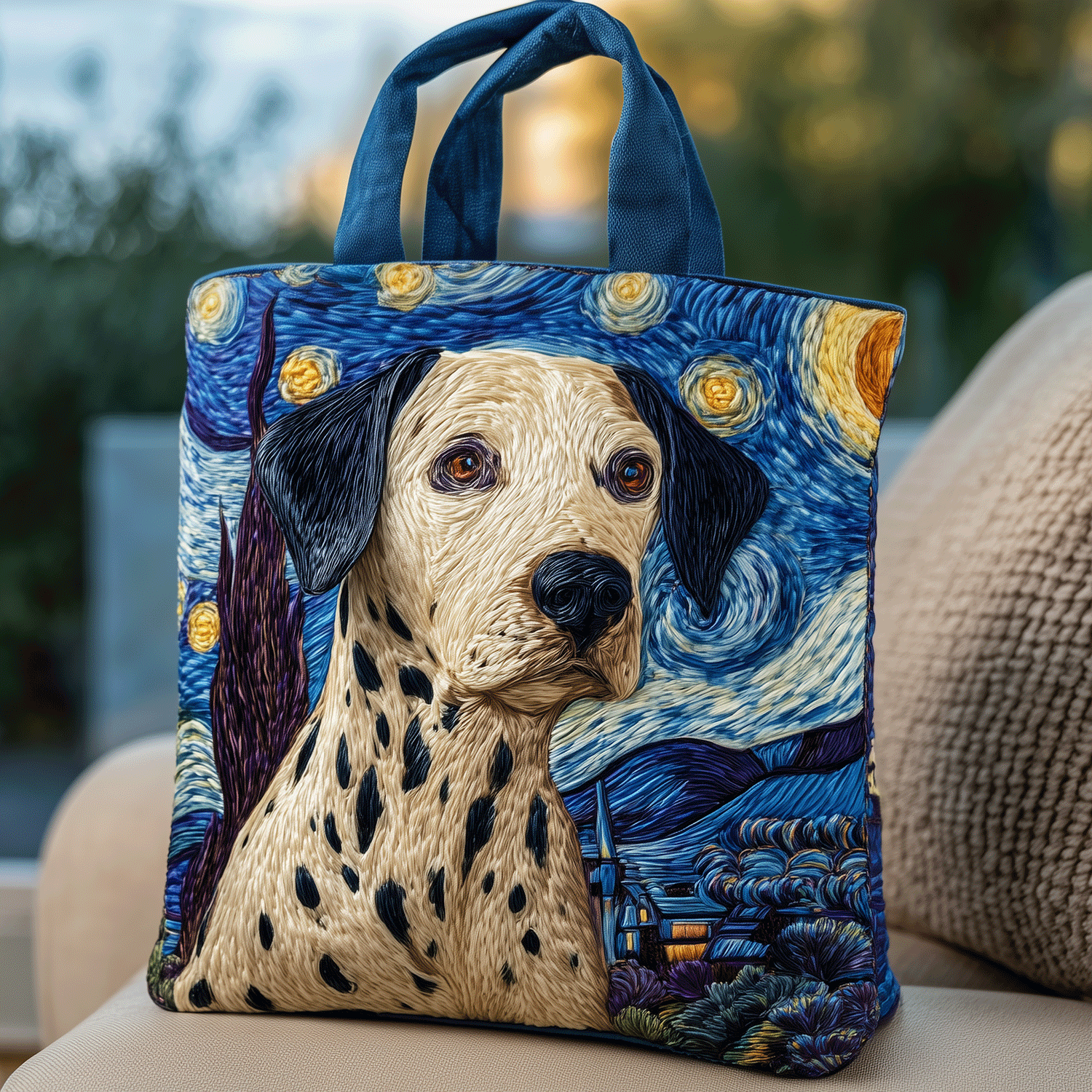 Dalmatian Daydream Quilted Tote Bag Dog Person Gifts