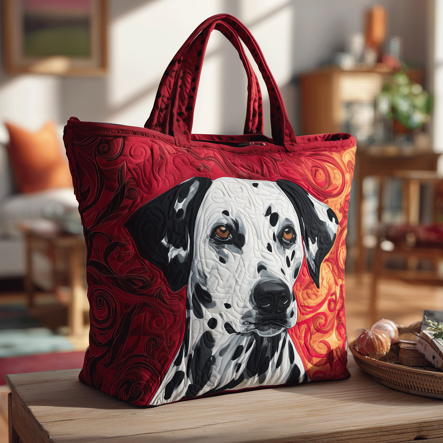 Dalmatian Delight Quilted Tote Bag Presents For New Dog Owners