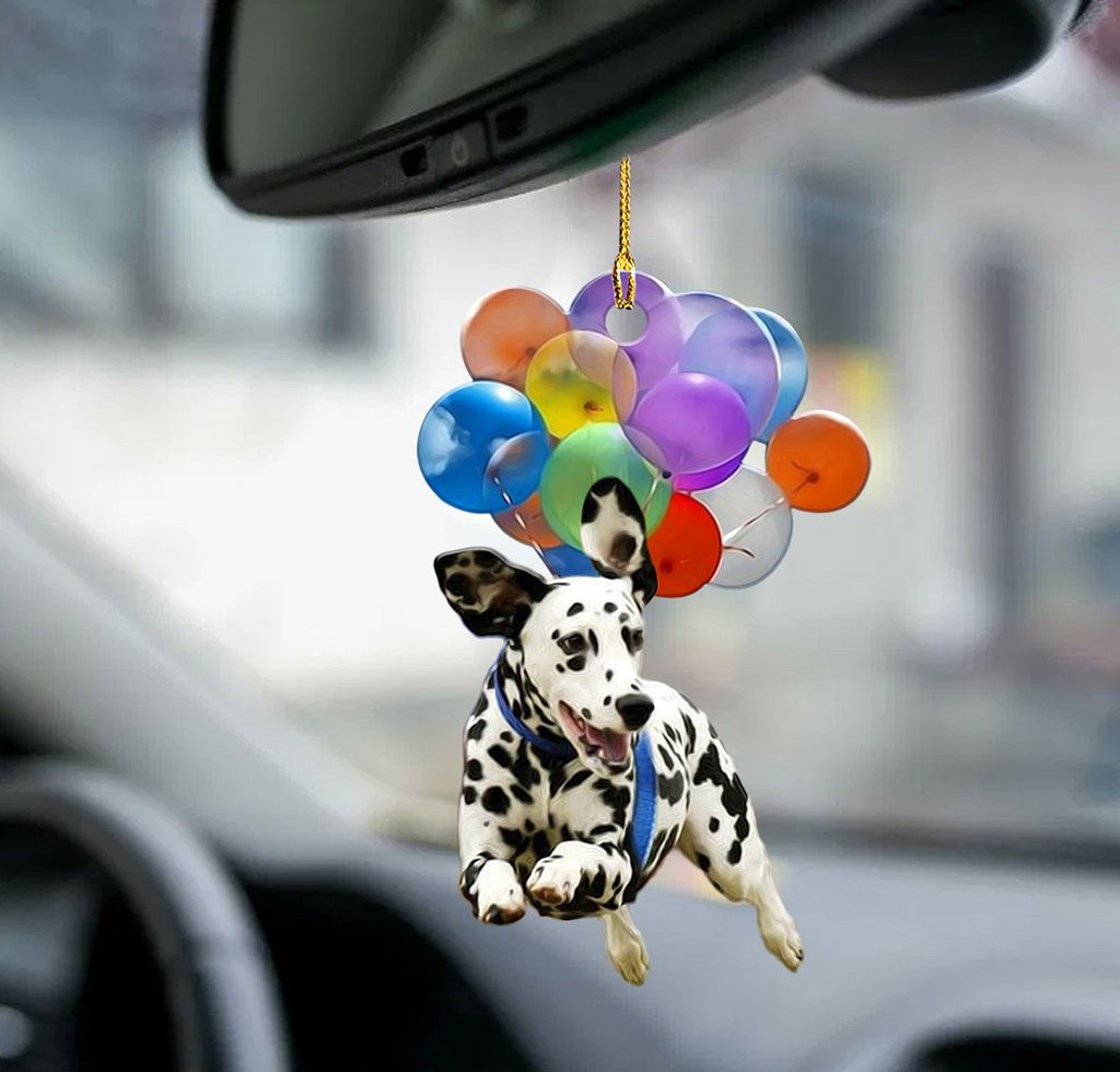 Dalmatian Dog Fly With Bubbles Car Hanging Ornament Dog Ornament Lasfour