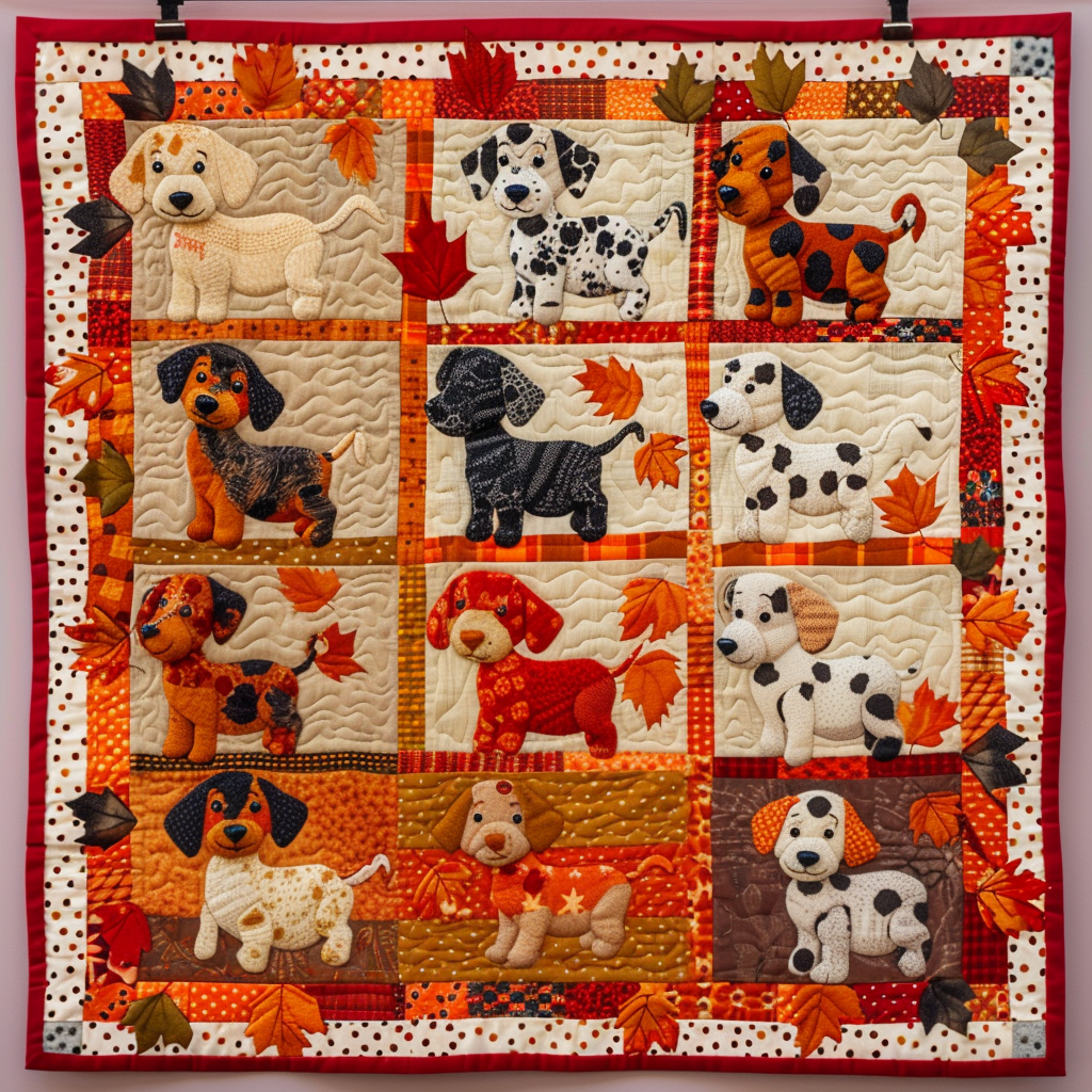 Dalmatian Friends Quilted Blanket Christmas Gifts For Pug Lovers