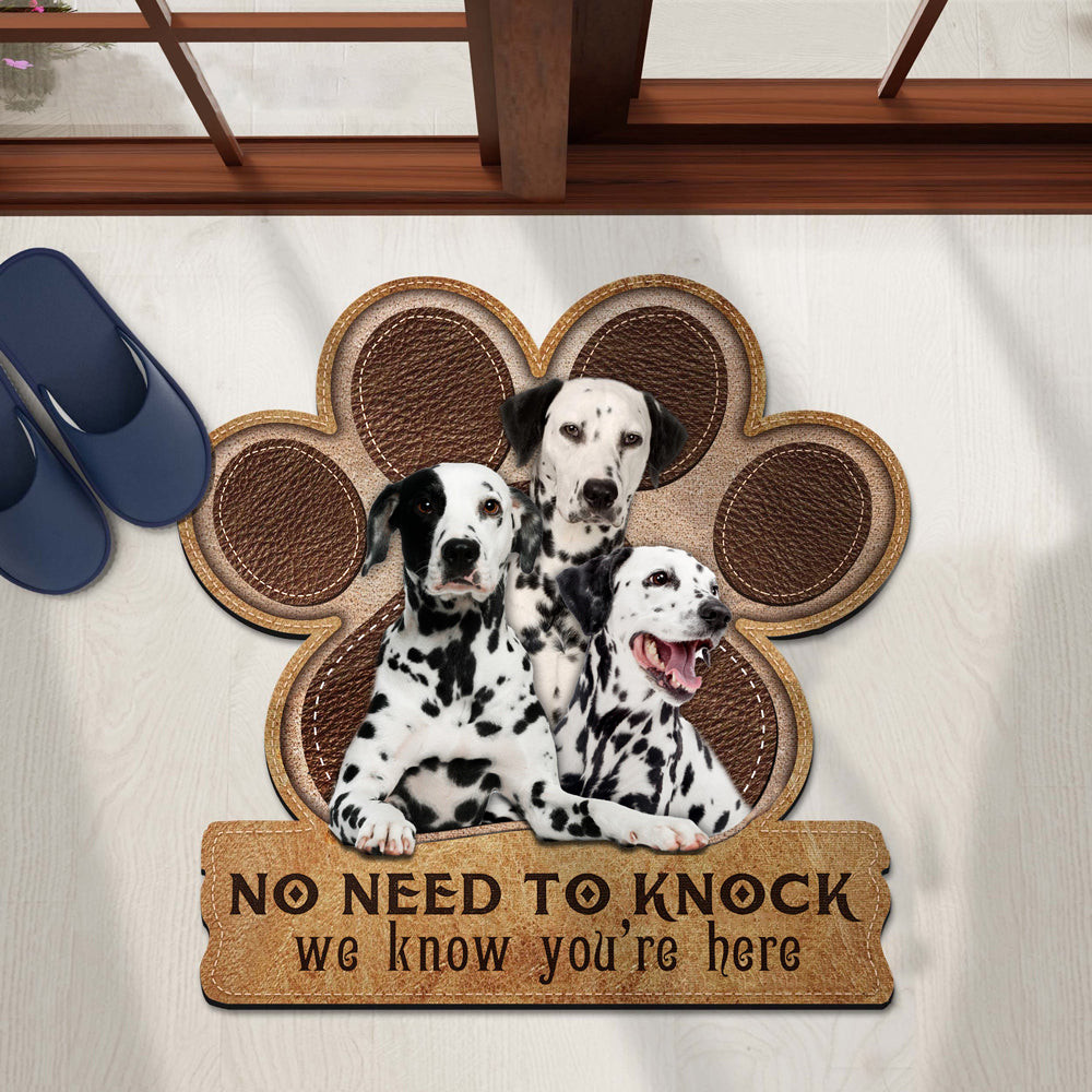 Dalmatian No Need To Knock Doormat Home Entrance Decor Ideas Best Gifts For Dog Owners