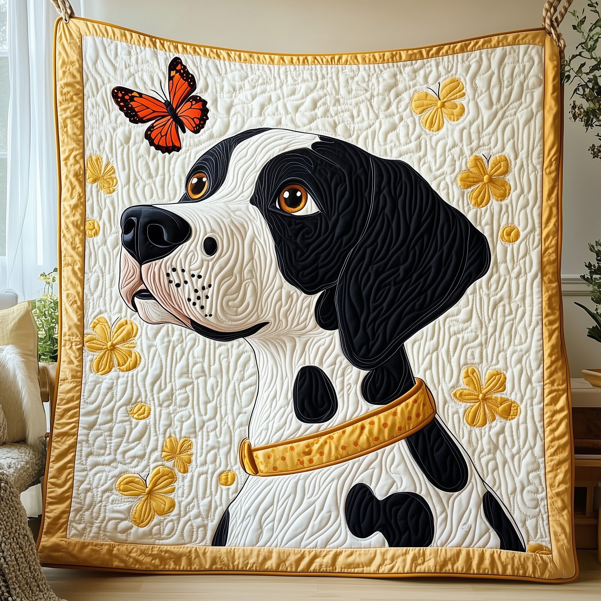 Dalmatian Quilted Blanket Merchandise Throw BlanketBirthday Present For Dog Lovers