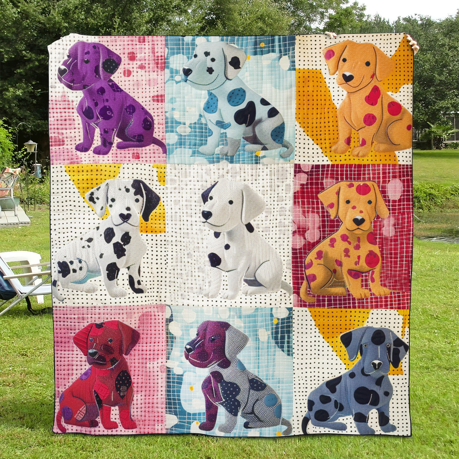Dalmatian Vibes Quilted Blanket Christmas Gifts For Pug Lovers