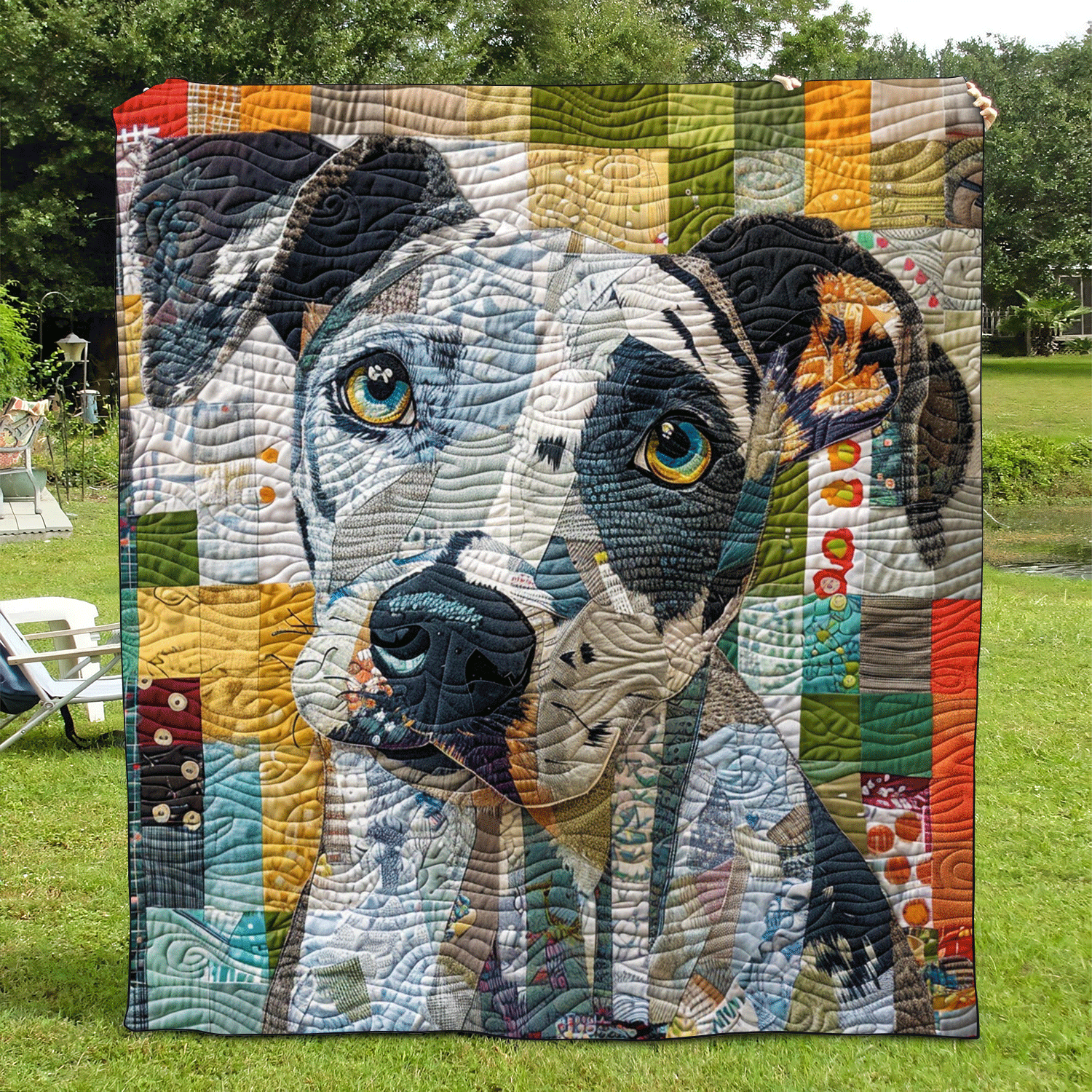 Dalmatian's Eyes Quilted Blanket Christmas Gifts For Pug Lovers