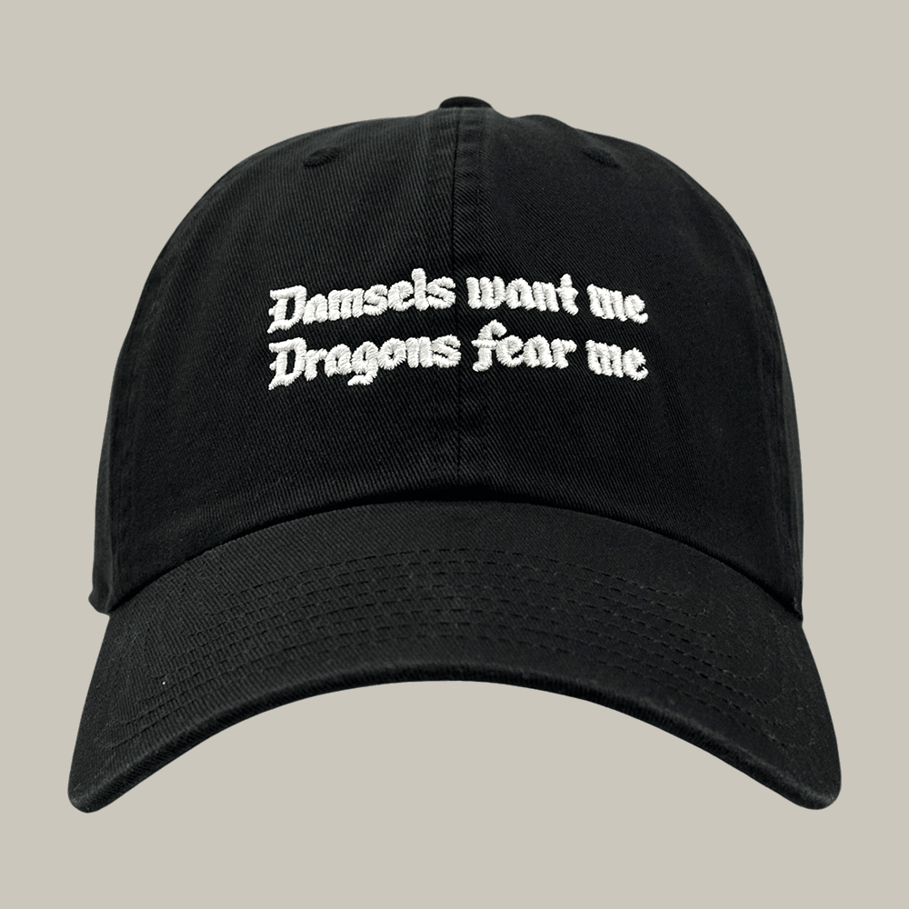 Damsels Want Me Dragons Fear Me Hat Internet Meme Baseball Cap Funny Gift For Him